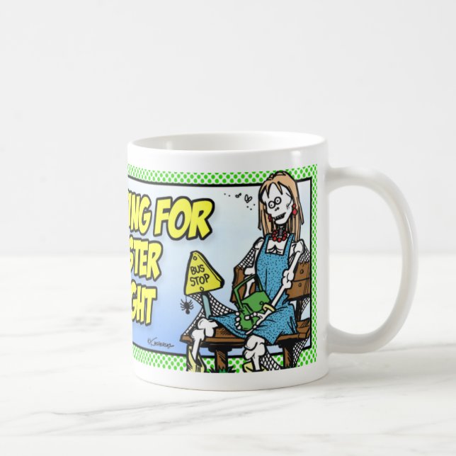 Wart für Mr. Right Kaffeetasse (Rechts)