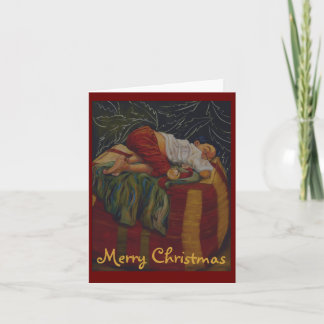 Wart für Santa Feiertagskarte