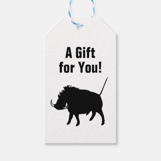 Wart Hog Geschenkanhänger (Vorderseite)
