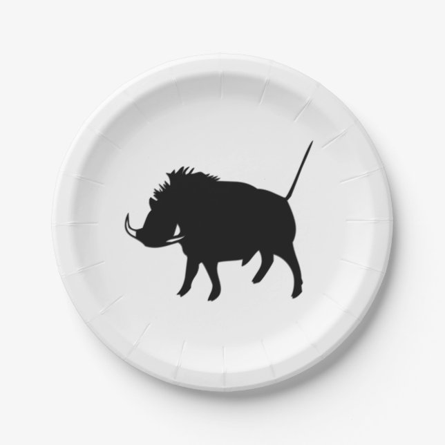 Wart Hog Pappteller (Vorderseite)