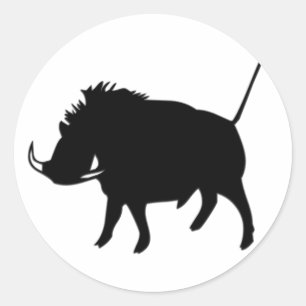 Wart Hog Runder Aufkleber