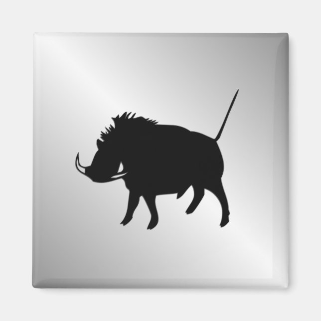 Wart Hog Silver Magnet (Vorne)