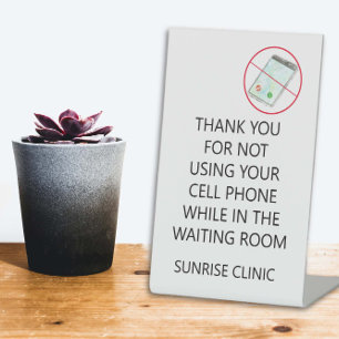 Wart-Lobby für Business-Handys Sockelschild