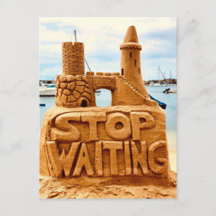 Wart, Sandstrand, Motivierend Postkarte