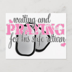 Wart und Gebet Postkarte