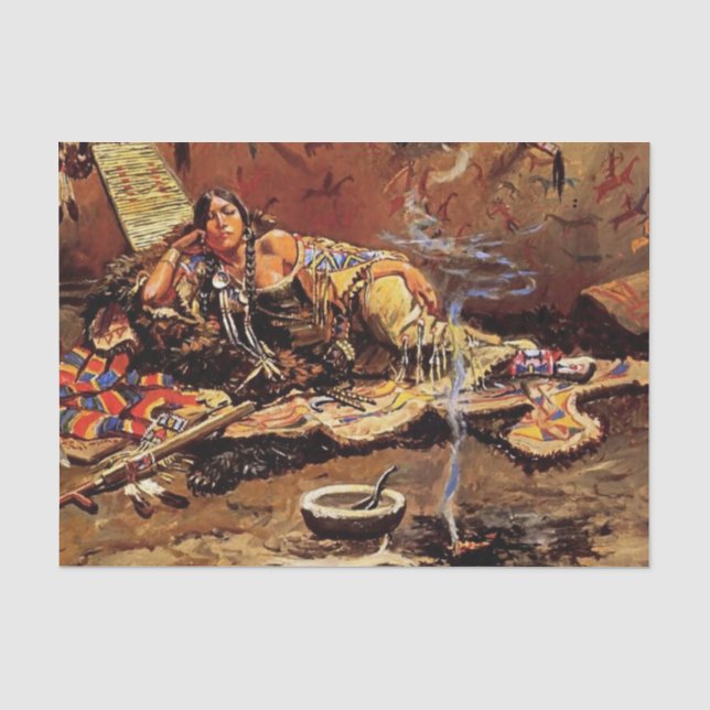 "Wart und Mad" von Charles M. Russell Seidenpapier (Vorderseite)