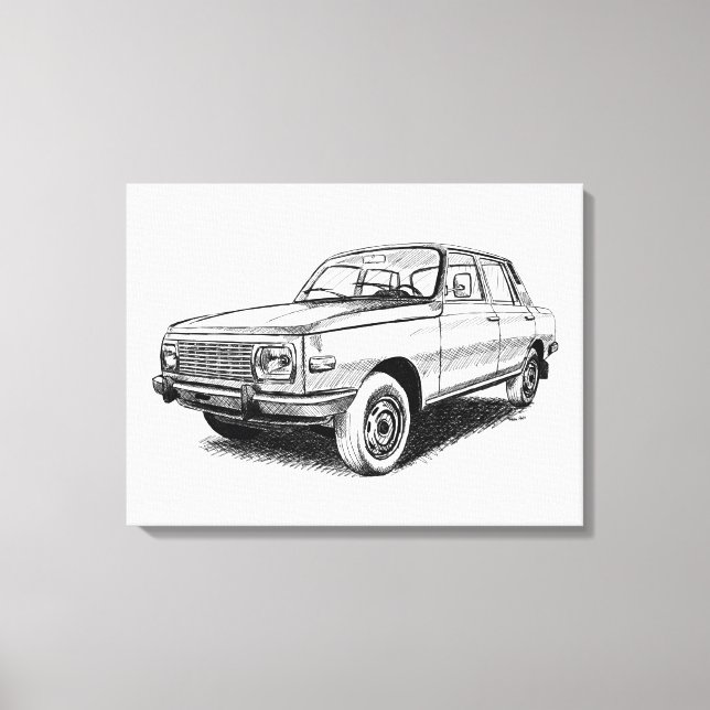 Wartburg 353  leinwanddruck (Vorderseite)