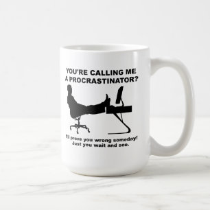 Warte ab und schau lustiger Becher Kaffeetasse