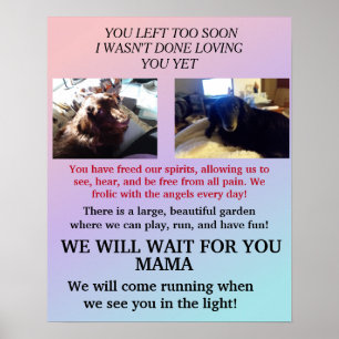 Warte auf Mama, ich war nicht fertig damit, dich z Poster