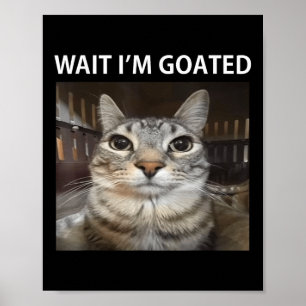 Warte, ich bin albern Goated Cat Meme  Poster