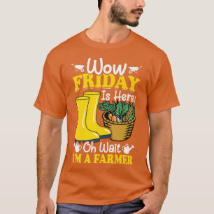 Warte, ich bin ein Bauer Funny Farm Tractor Gr T-Shirt