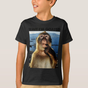 Warte, ich bin Goated Y2k lustiger denkender Affe T-Shirt