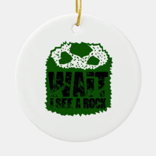 Warte ich sehe einen Felsen Keramik Ornament