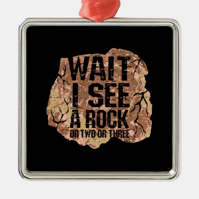 Warte, ich sehe einen Rock Ornament Aus Metall (Vorne)