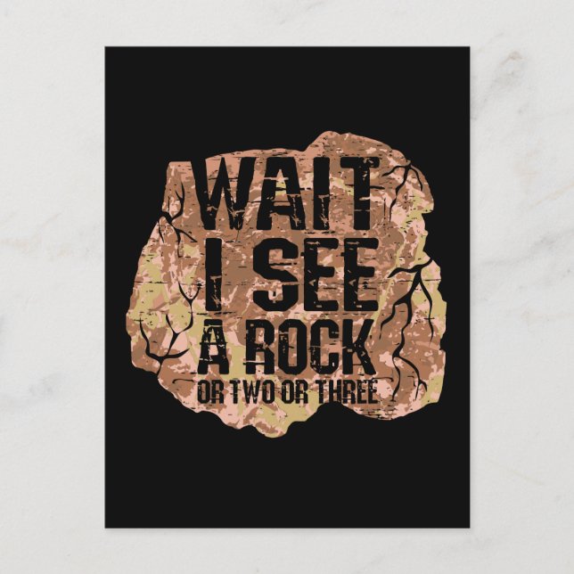 Warte, ich sehe einen Rock Postkarte (Vorderseite)