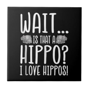 Warte, ist das ein Hippo? Ich Liebe Hippos! Fliese