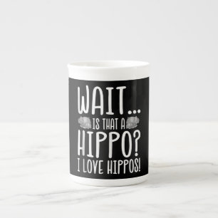 Warte, ist das ein Hippo? Ich Liebe Hippos! Prozellantasse