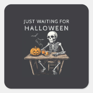  "Warte nur auf Halloween Aufkleber   Lustig 