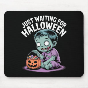 Warte nur auf Halloween Lustige Halloween-Zitate S Mousepad