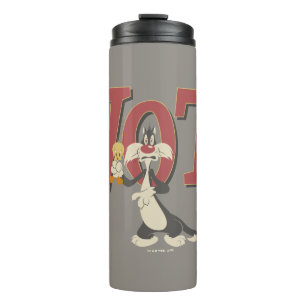 "Warte!" SYLVESTER™ & TWEETY™ Hypnotisiert Thermosbecher