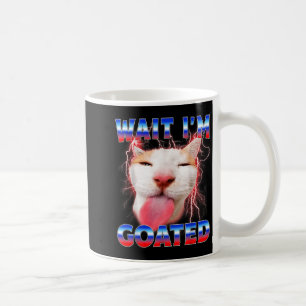 Warte Ziege Katze Lustige Katzenliebhaber Starren Kaffeetasse