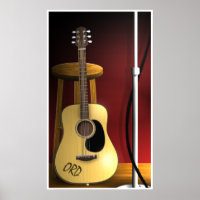 Warten Encore Acoustic Guitar Poster