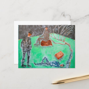 WARTEN FÜR GODOT-Postkarte Postkarte