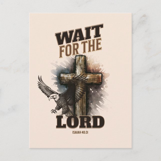 Warten Sie 40:31 Uhr auf die LORD Isaiah. Postkarte (Vorderseite)