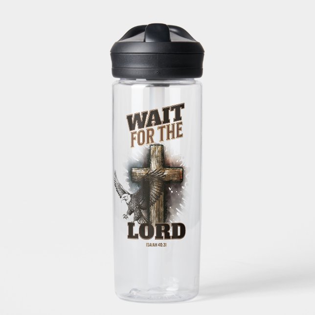 Warten Sie 40:31 Uhr auf die LORD Isaiah. Trinkflasche (Vorderseite)