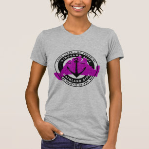 Warten Sie auf das Boot bis Martha's Vineyard Lady T-Shirt