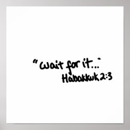 Warten Sie auf die einfache Biokoziffer-Typografie Poster