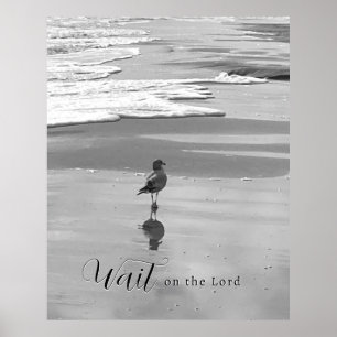 Warten Sie auf Lord Seashore Canvas Print Poster