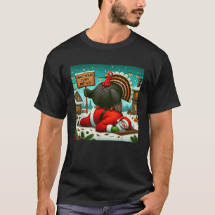 Warten Sie, bis Sie sich fat Boy Turkey Santa Funn T-Shirt