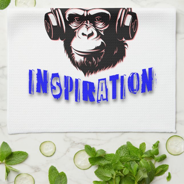 Warten Sie nicht auf Inspiration Geschirrtuch (Gefaltet)