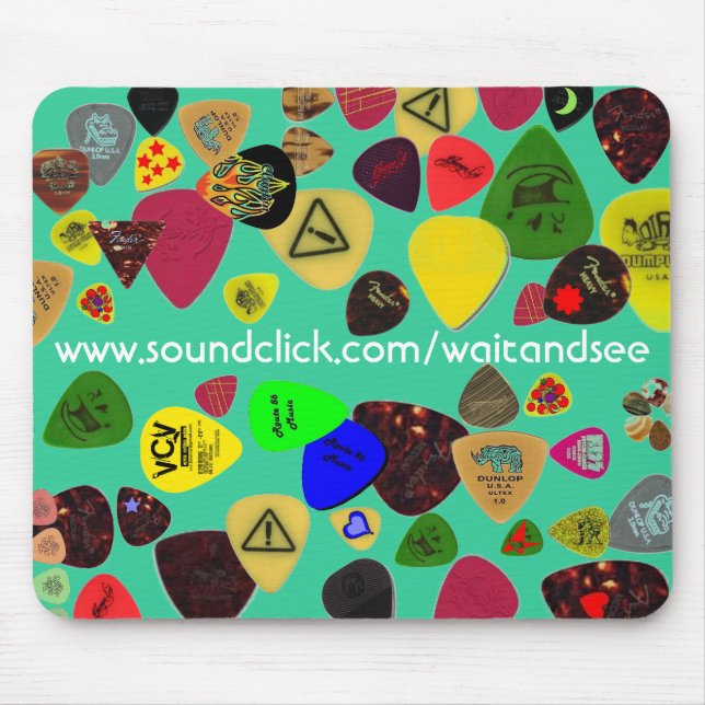 WARTEN Sie UND SEHEN Sie Plektrum mousepad (Vorne)