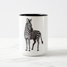 Warten ZebraMug Zweifarbige Tasse