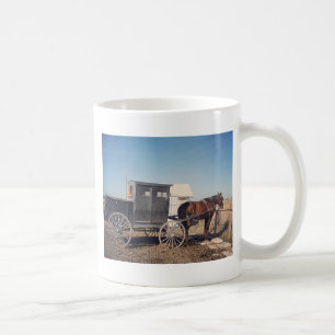 Wartend Pferd und Buggy Kaffeetasse