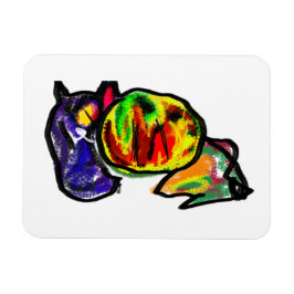 Wartend Schwarzer Herbst Magnet