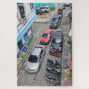 wartender Verkehr, der ruhig wartet