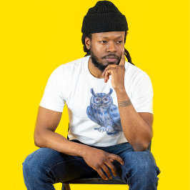 Warterfarbige Malerei fett blaues Schüssel T-Shirt