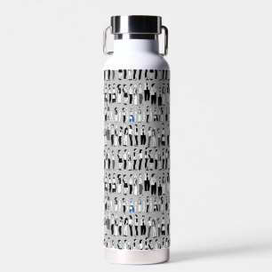 Warteschlange, mehr Warteschlange LGrey BG Trinkflasche