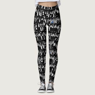 Warteschlange, mehr Warteschleife Black BG Leggings