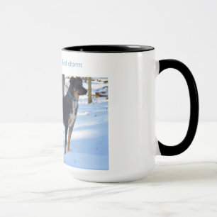 wartete den ersten Sturm des Winters Tasse