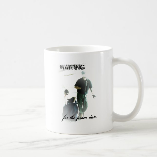 Wartete die Abschlussball-Datums-Tasse Kaffeetasse (Rechts)