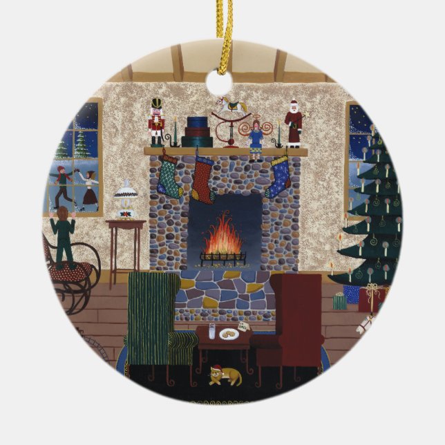 Wartete Sankt Keramikornament (Vorne)