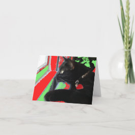 Wartete Sankt-Weihnachtskarte Feiertagskarte