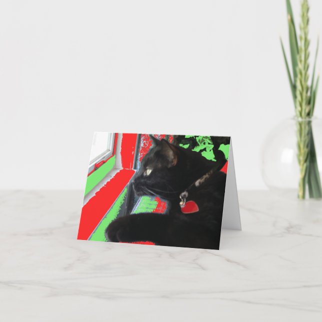 Wartete Sankt-Weihnachtskarte Feiertagskarte (Vorderseite)