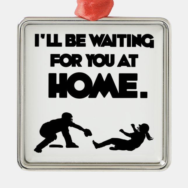 Wartete Sie Silbernes Ornament (Vorne)