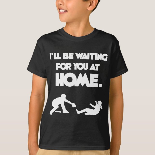 Wartete Sie, weiß T-Shirt (Vorderseite)