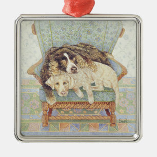 Wartete Spiel Ornament Aus Metall